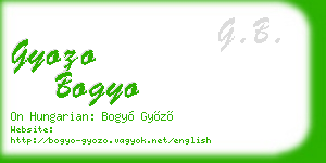 gyozo bogyo business card